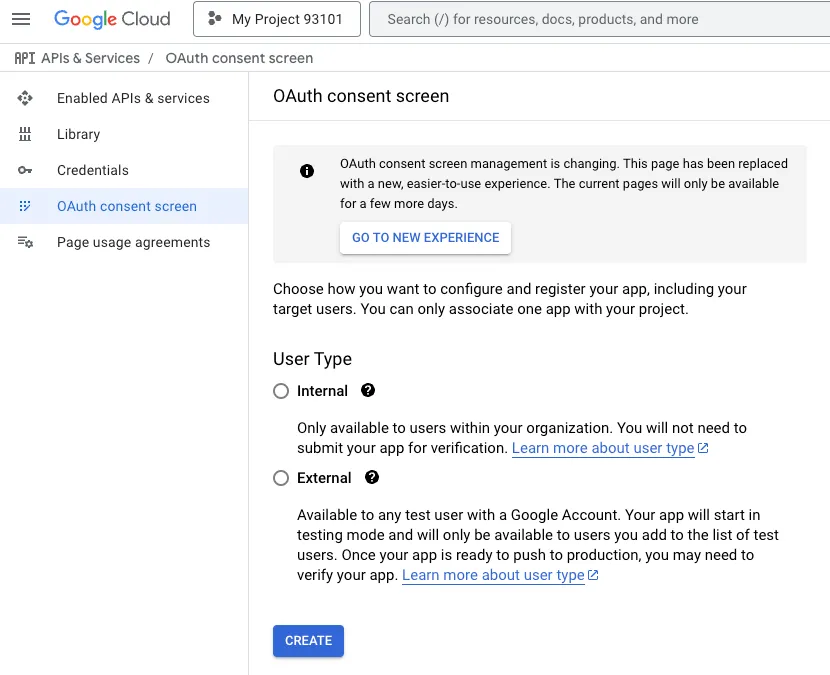 OAuth Consent Screen